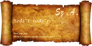 Szél Azár névjegykártya